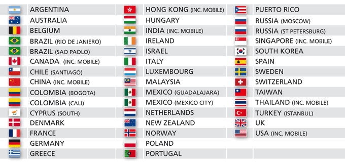 countries included in our unlimited international calls service